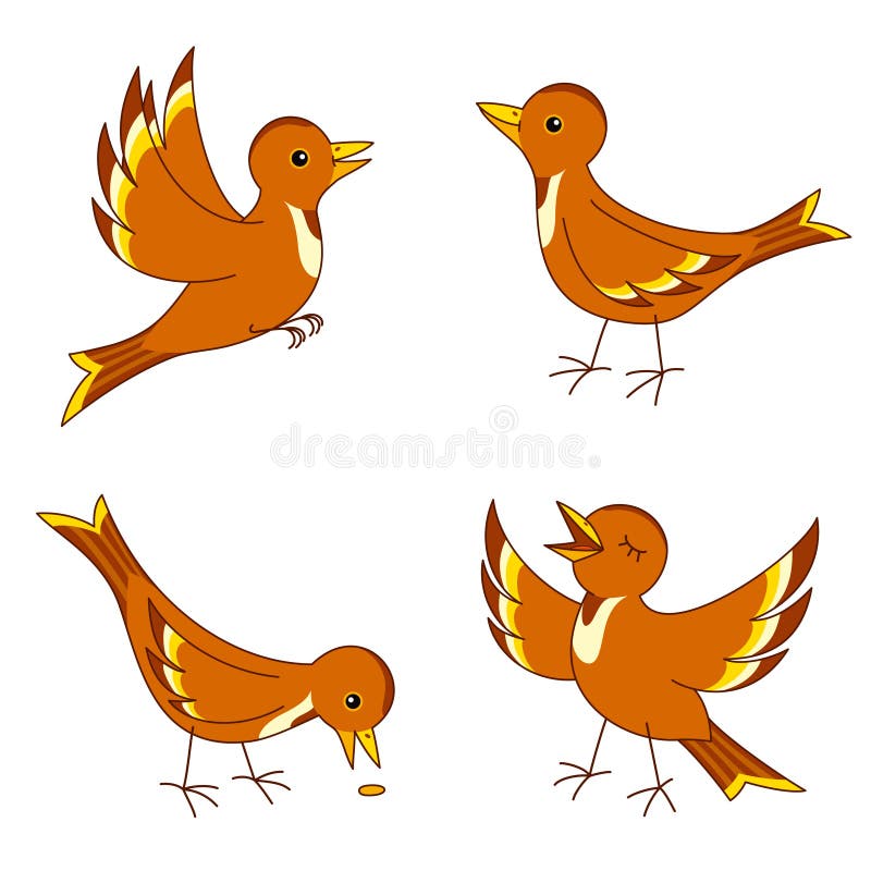 Birds eat the grain stock vector. Illustration of full 59281281