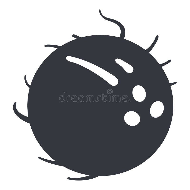 Vector Black Basic Icon - Coconut stock illustration