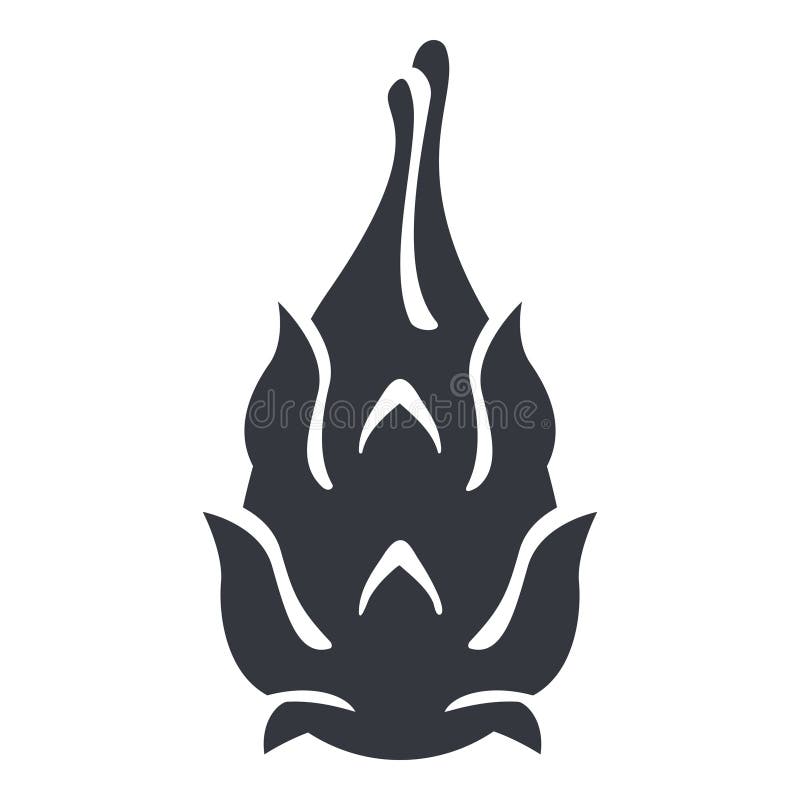Vector Black Basic Icon Dragon Fruit royalty free illustration