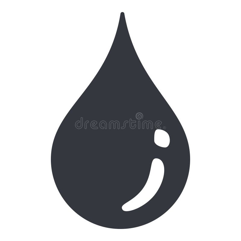 Vector Black Basic Icon - Drop stock illustration