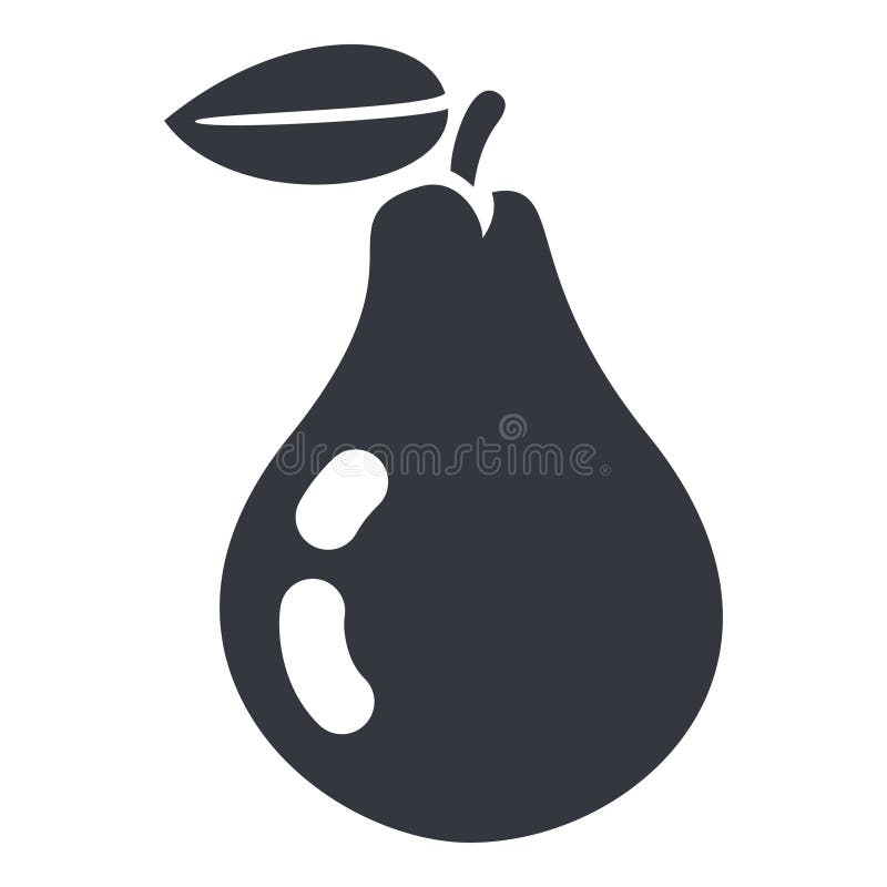 Vector Black Basic Icon Of Pear royalty free illustration