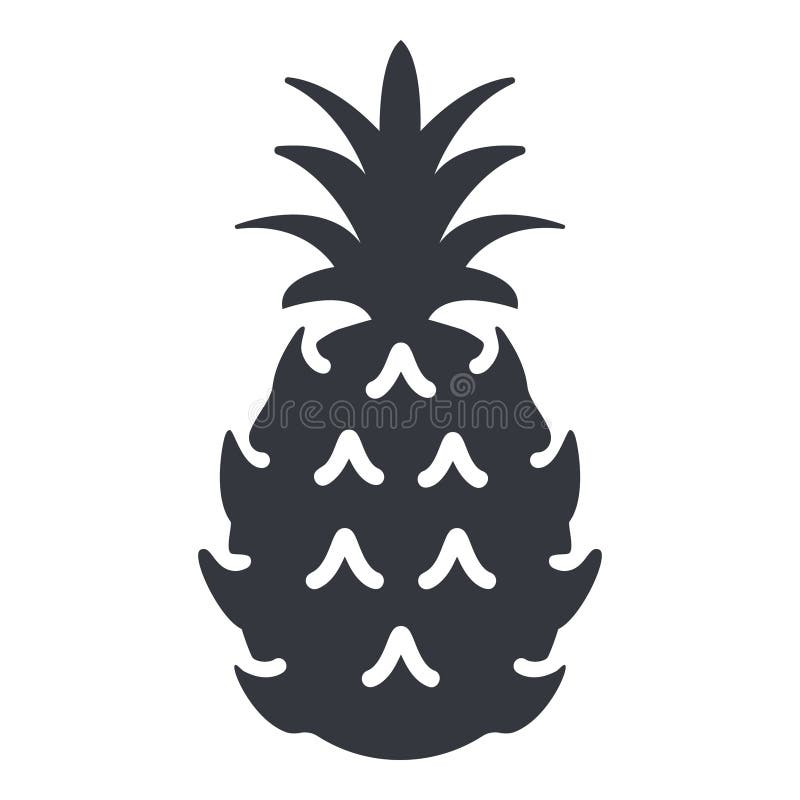 Vector Black Basic Icon - Pineapple royalty free illustration
