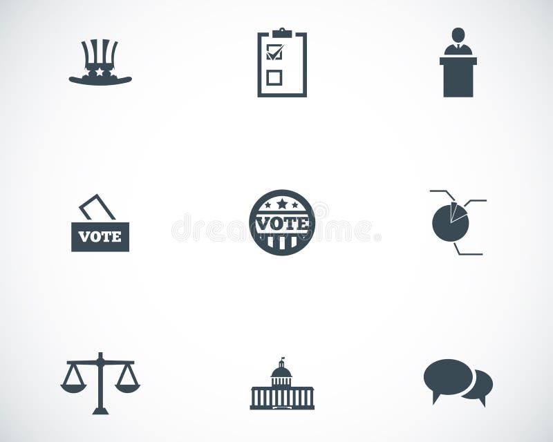 Vector black electiion icons set stock illustration Vector black electiion icons set stock illustration
