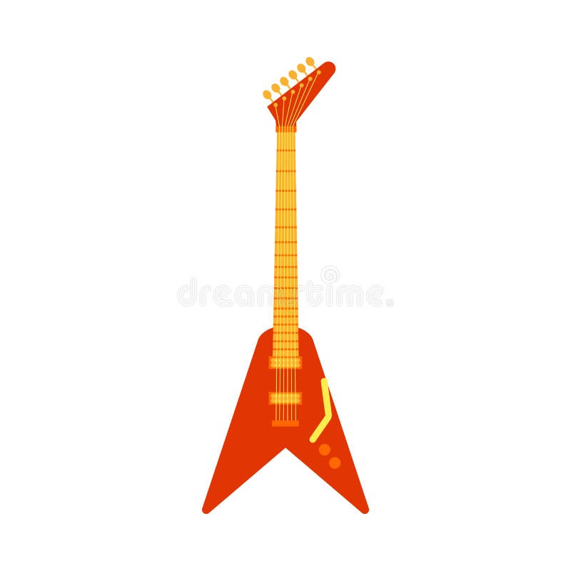 Vector black electric guitar, classic rock icon