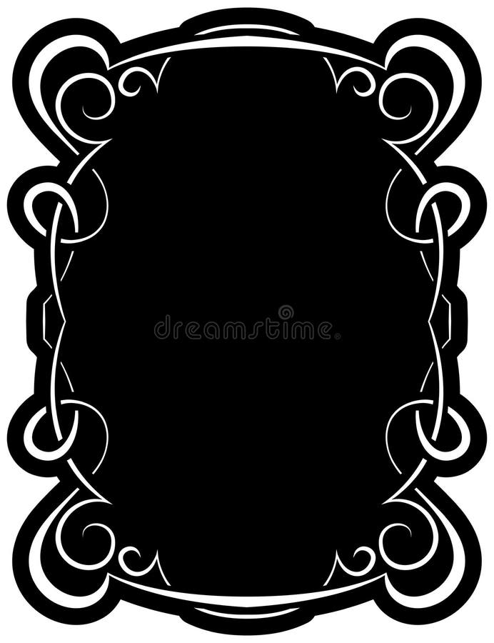 Vector Black Frame With Elegant Border Stock Vector ...