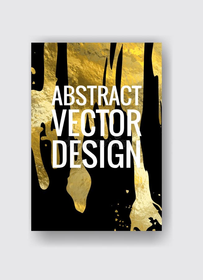 Vector Black and Gold Design Template Illustration Stock Vector