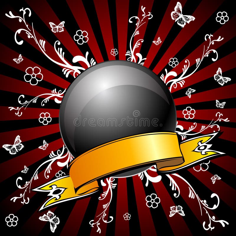 Vector of black shiny ball stock illustration. Illustration of color