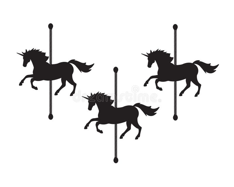Download Carousel Ride Silhouette stock vector. Illustration of ...
