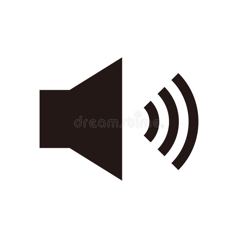 Vector of a black volume icon. stock illustration