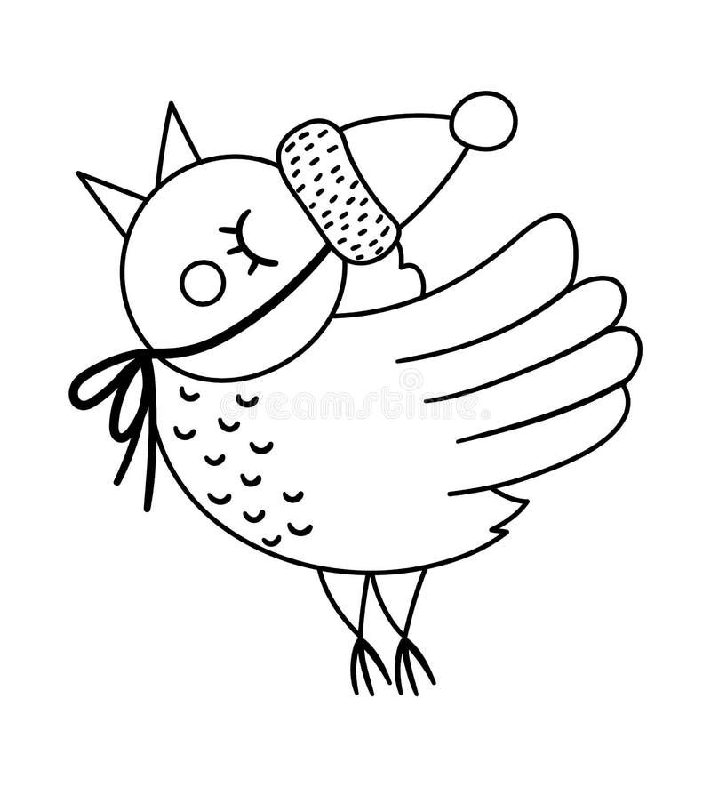 cute black and white winter clipart