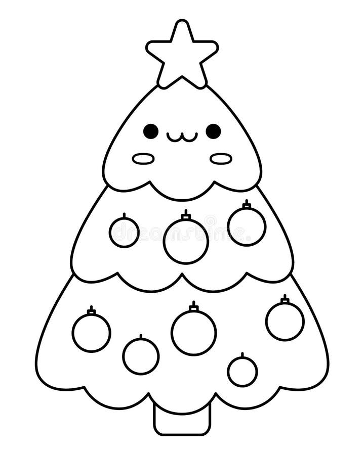 Christmas Tree Clipart Black White Stock Illustrations – 1,500 ...