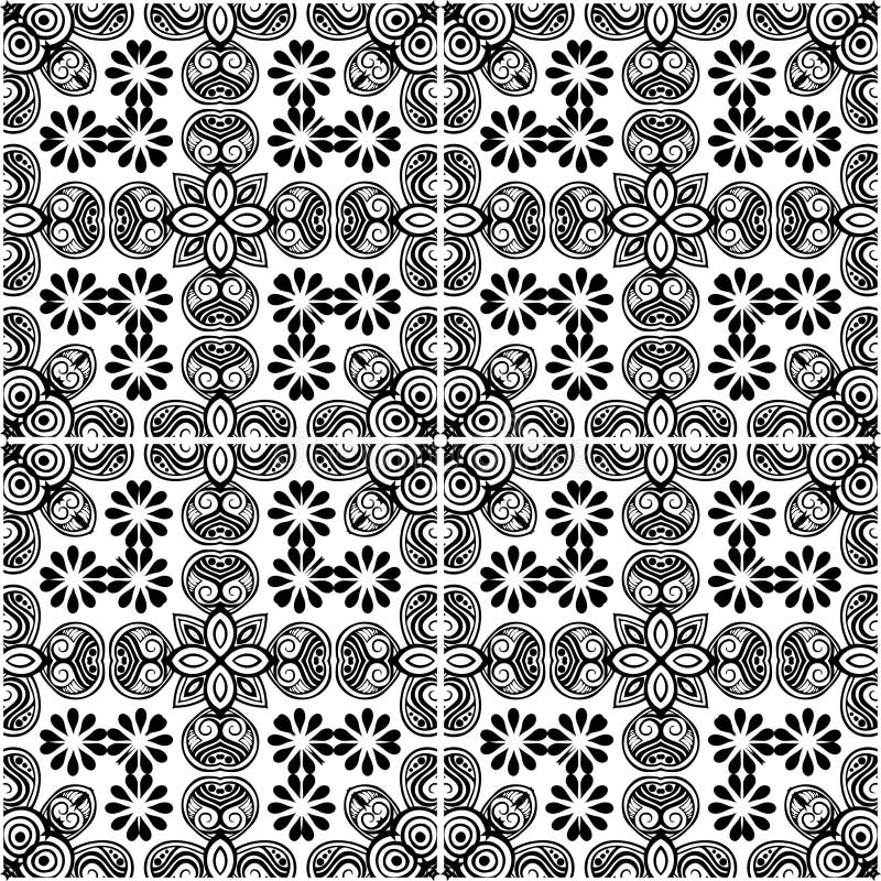 Vector BLACK WHITE PATTERN DESIGN royalty free illustration