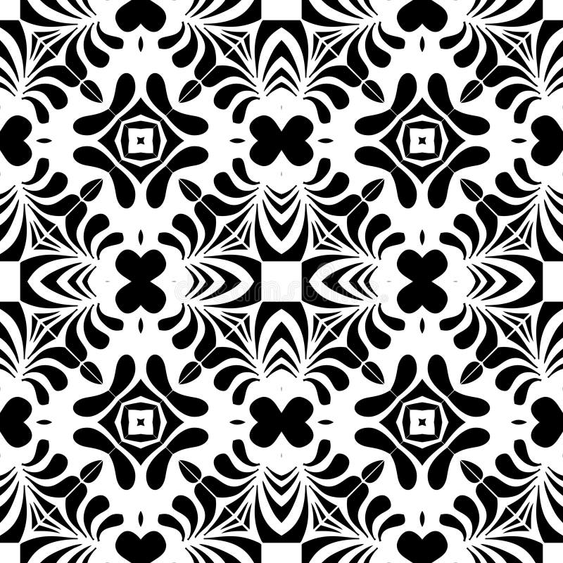 Vector BLACK WHITE PATTERN DESIGN stock illustration