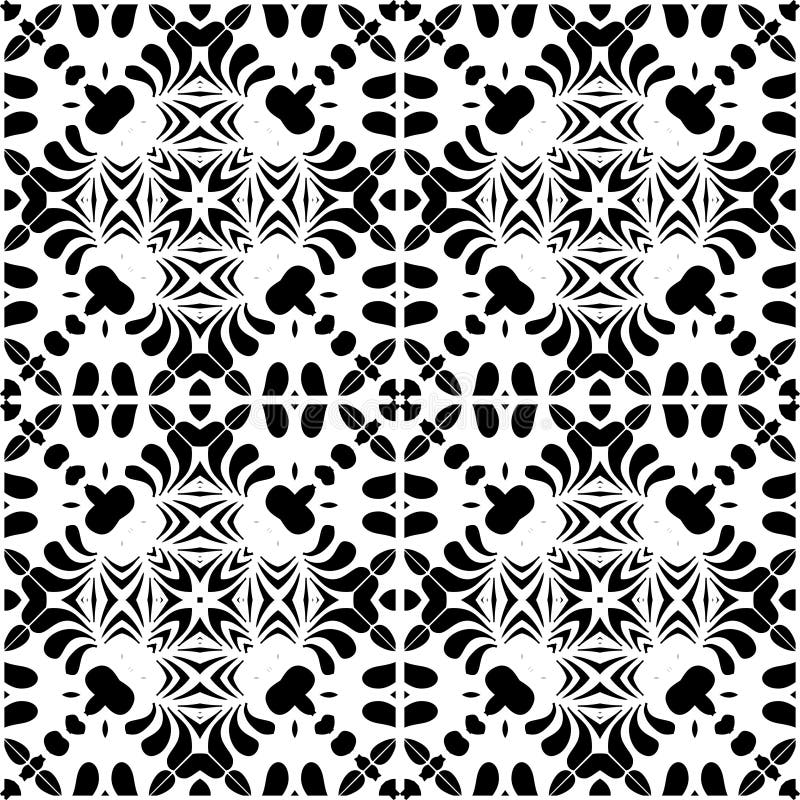 Vector BLACK WHITE PATTERN DESIGN stock illustration
