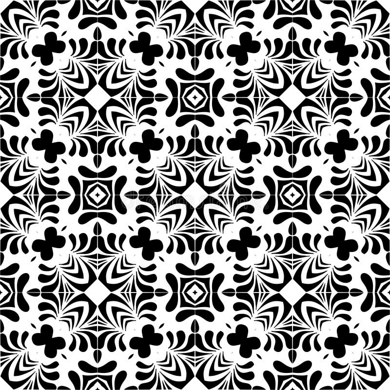 Vector BLACK WHITE PATTERN DESIGN stock illustration