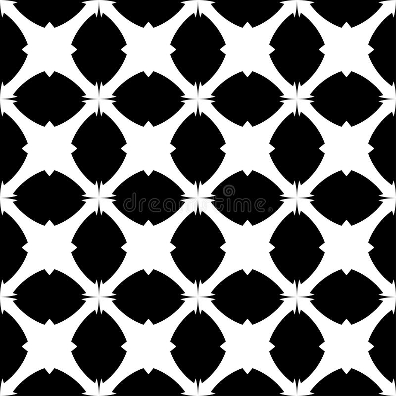 Black and White Pattern, Geometric Elements, Abstract Vector Textured