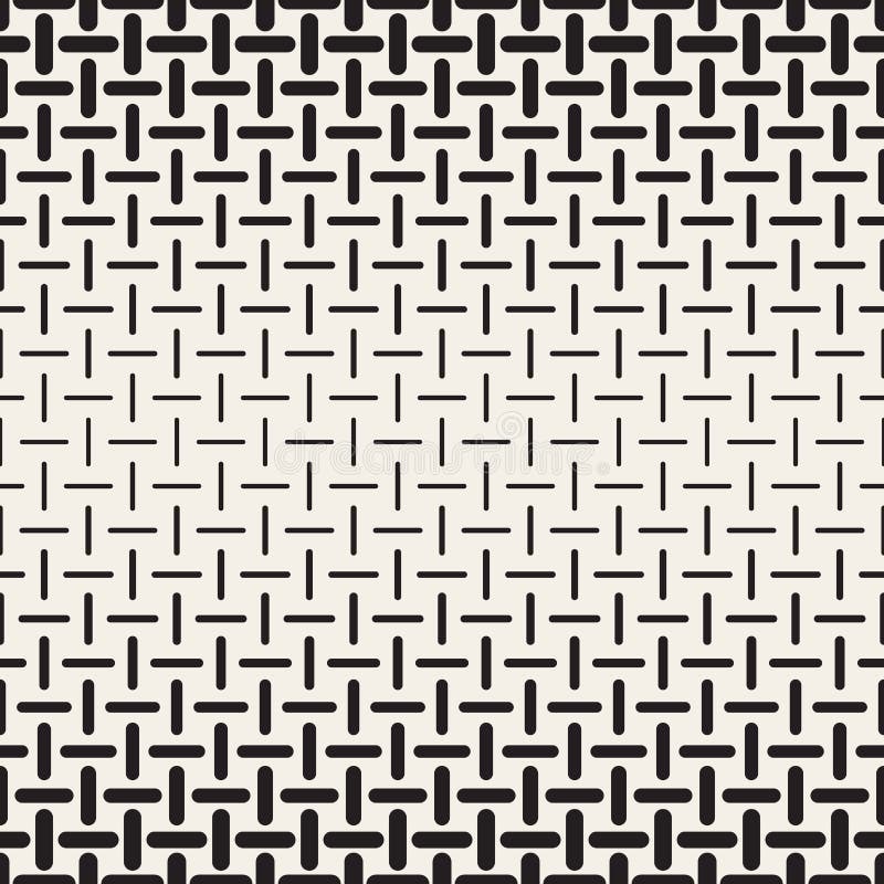 Vector Black and White Rounded Dash Lines Halftone Gradient Lattice Geometric Pattern royalty free illustration