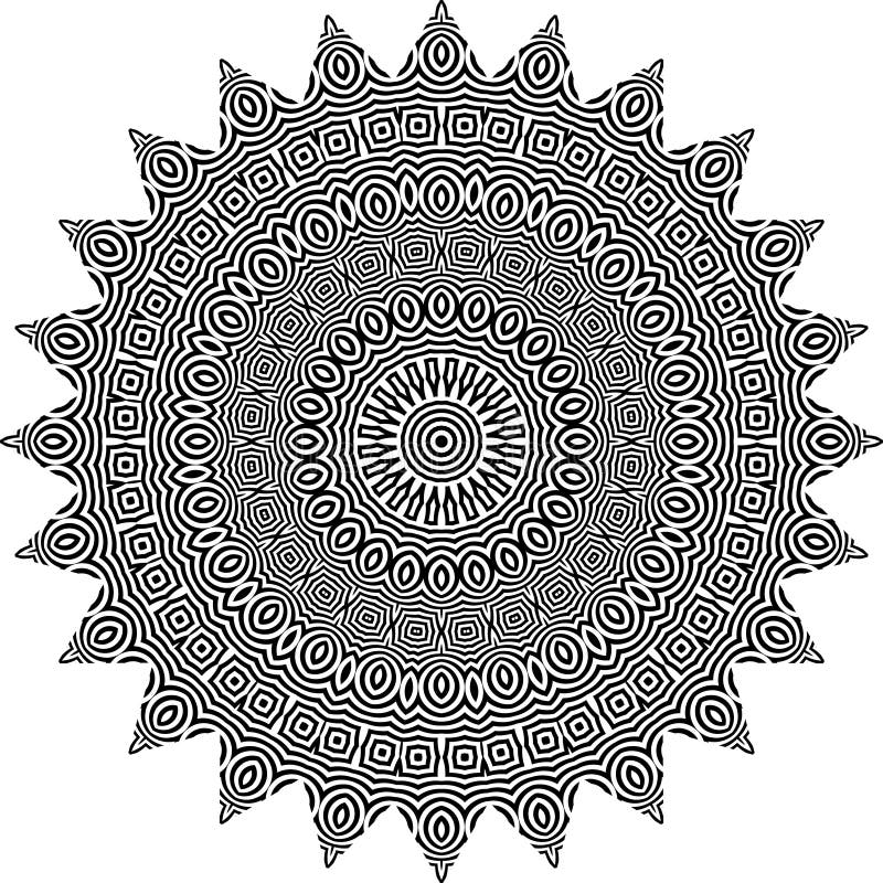 Vector Black and White Rounded Pattern Background, Vector Illustration