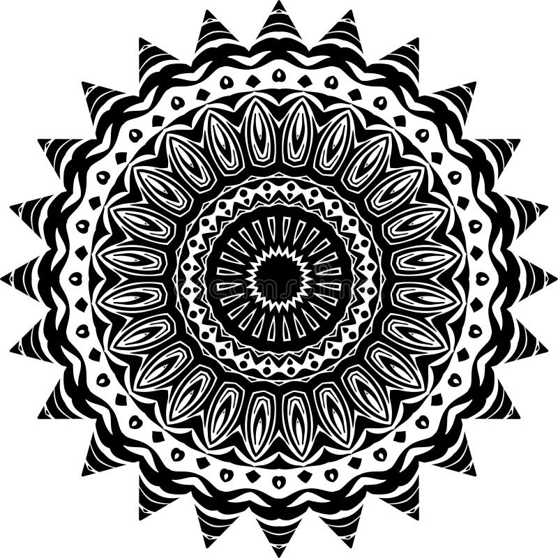 Vector Black and White Rounded Pattern Background, Vector Illustration ...