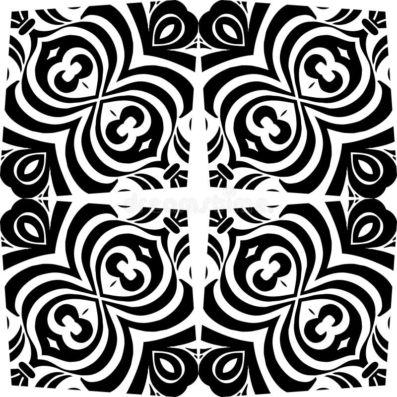 Vector BLACK WHITE SEAMLESS PATTERN DESIGN royalty free illustration