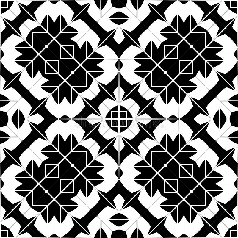 Vector BLACK WHITE SEAMLESS PATTERN DESIGN stock illustration