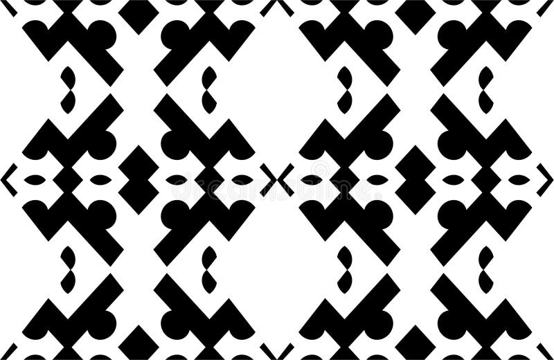 Vector BLACK WHITE SEAMLESS PATTERN DESIGN Stock Vector - Illustration ...