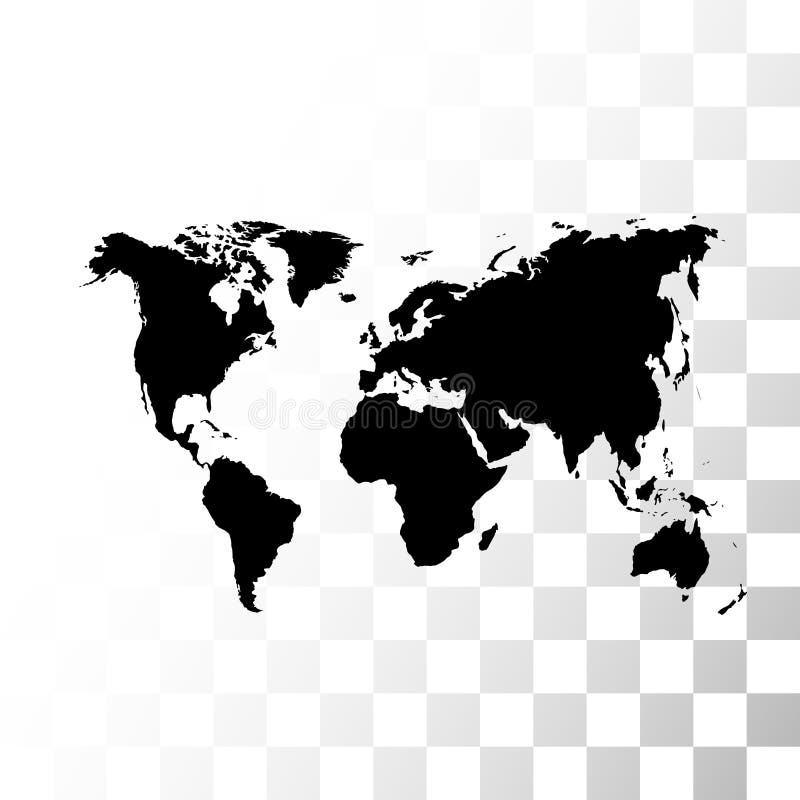 Vector Black World Map Stock Vector - Image: 39619614