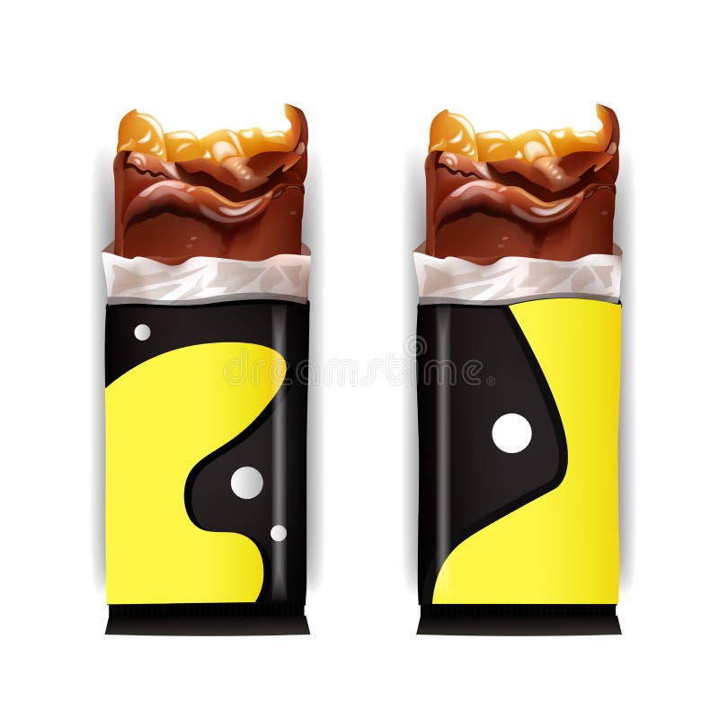 Vector Blank Food Packaging for Chocolate Bar. Wrapper Design royalty free illustration