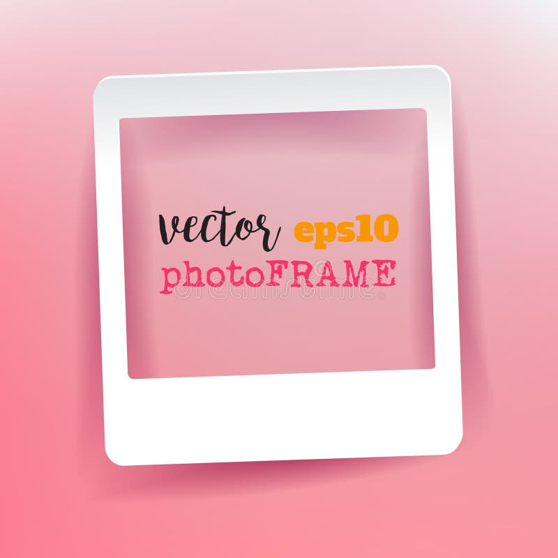 Vector Blank Photo Frame with empty space for your image. royalty free illustration