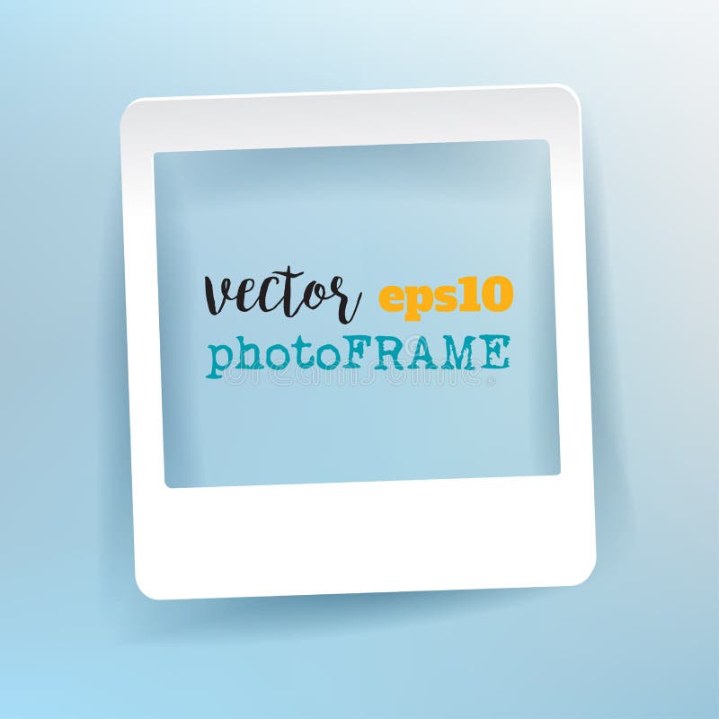 Vector Blank Photo Frame with empty space for your image. vector illustration