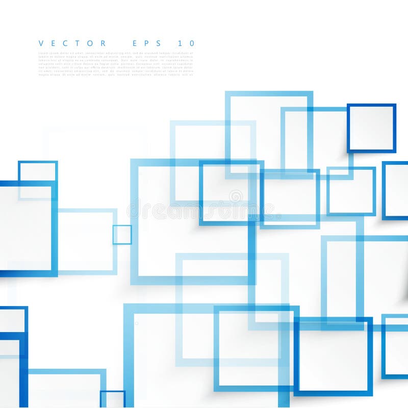 Vector blauwe vierkanten abstracte achtergrond royalty-vrije illustratie Vector blauwe vierkanten abstracte achtergrond royalty-vrije illustratie