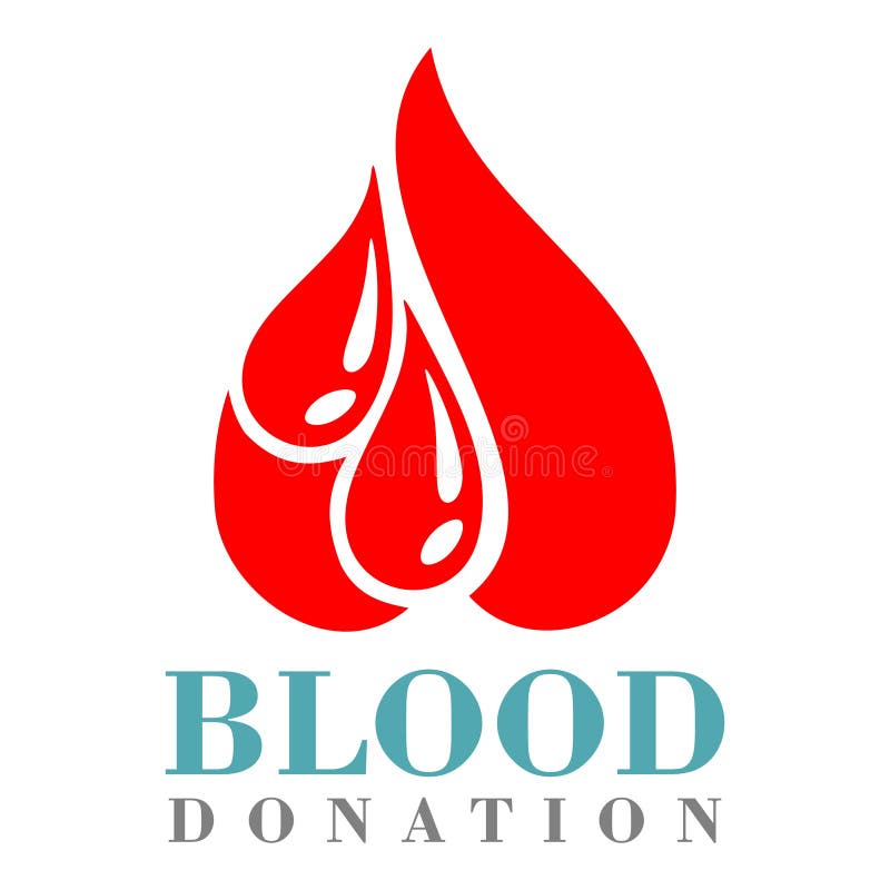 Blood Donation Logo Vector Design Stock Vector - Illustration of vector