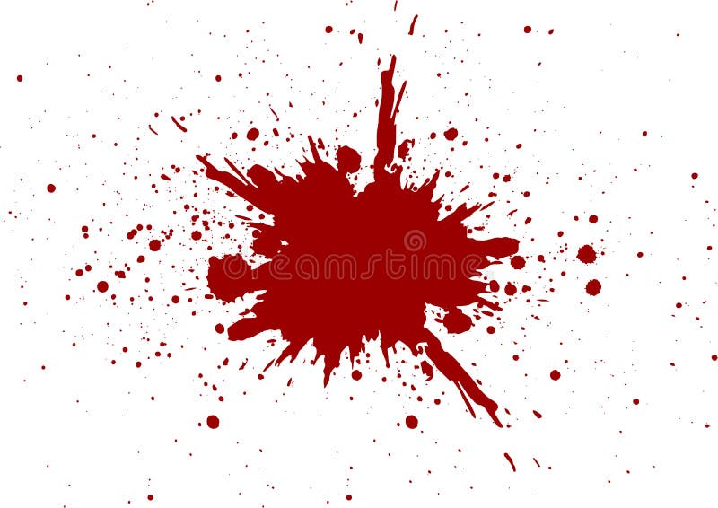 Set Of Various Dripping Grunge Blood Splatters Stock Illustration