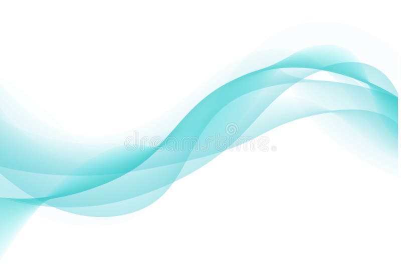 Vector blue abstract decorative wave isolated on white background royalty free illustration