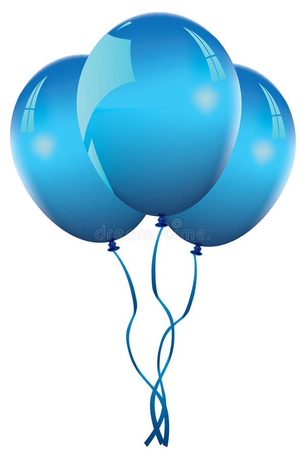 Vector blue balloon