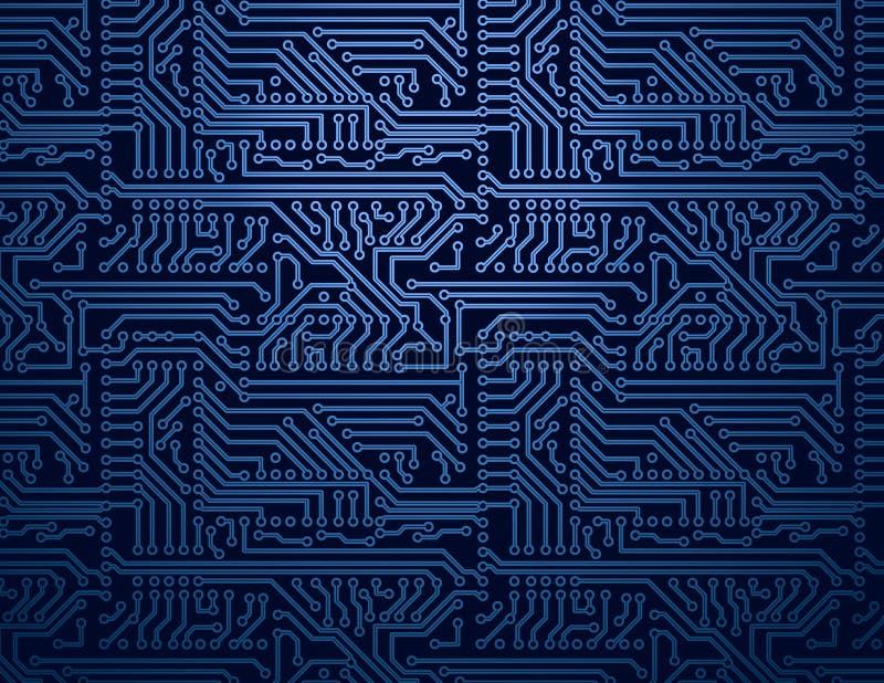 Vector blue circuit board background