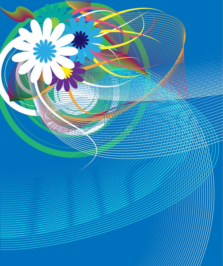 Vector Blue Flowers Picture. Image: 5275418