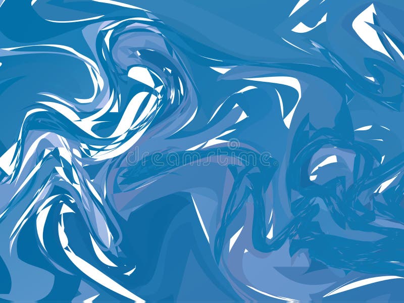 Vector Blue Marble Abstract Background. Liquid Marble Pattern Stock