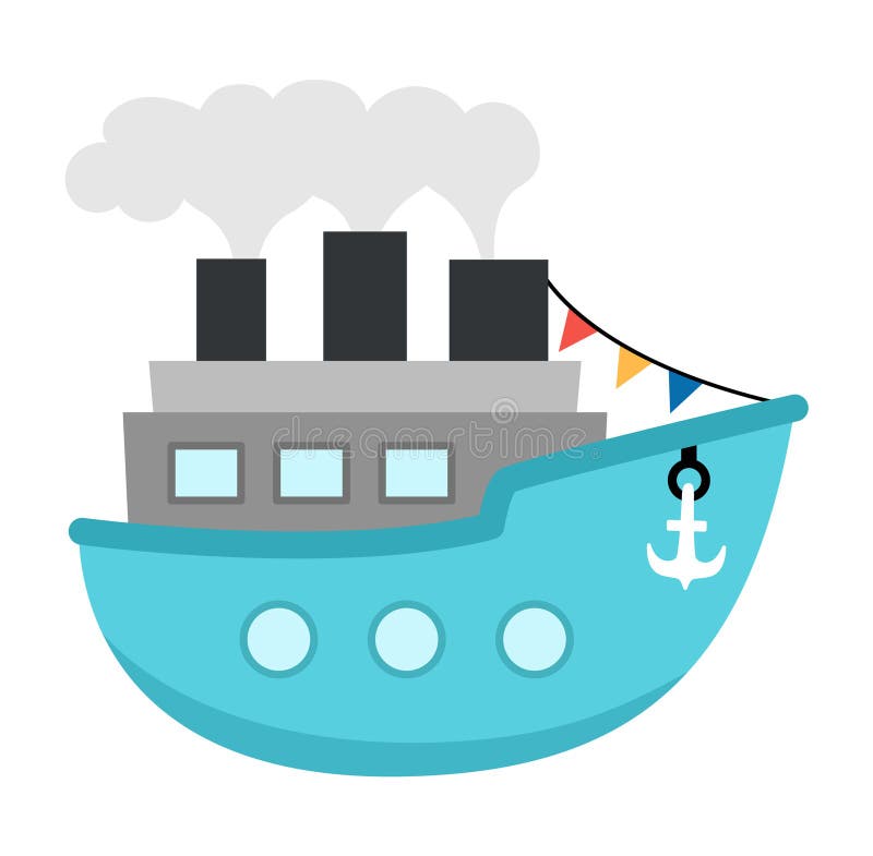 Water Transport Clipart Transportation Vector Kawaii Ship 