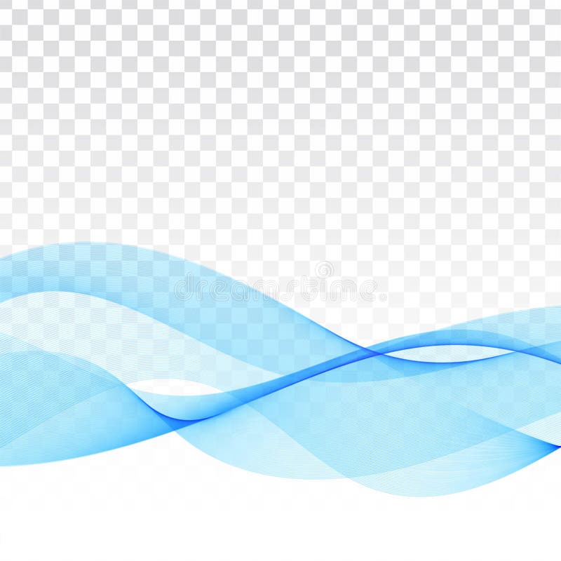 Vector Blue Wave Transparent Elegant Background Stock Vector ...