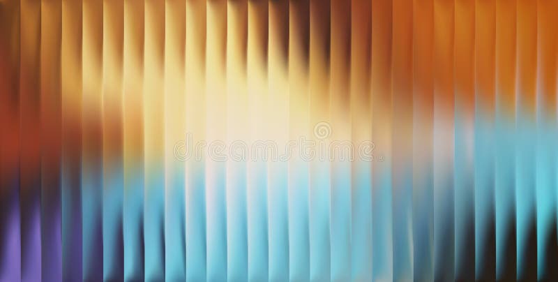 Vector Blurred holographic gradient background. Ribbed glass texture. royalty free illustration