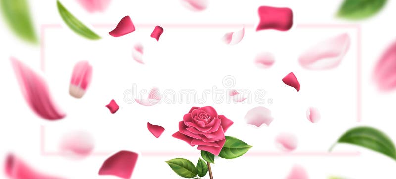 Blurred rose petal leaves background 3d Royalty Free Vector