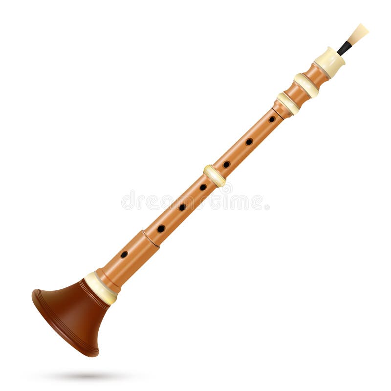 Breton Bombarde Traditional Musical Instrument Stock Vector Illustration of flute, breizh