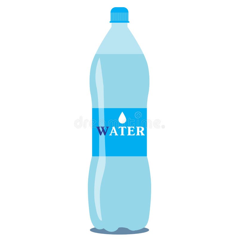 Vector Botella De 1 Litro De Agua Pura En Un Fondo Blanco Stock de  ilustración - Ilustración de fresco, dieta: 130361797