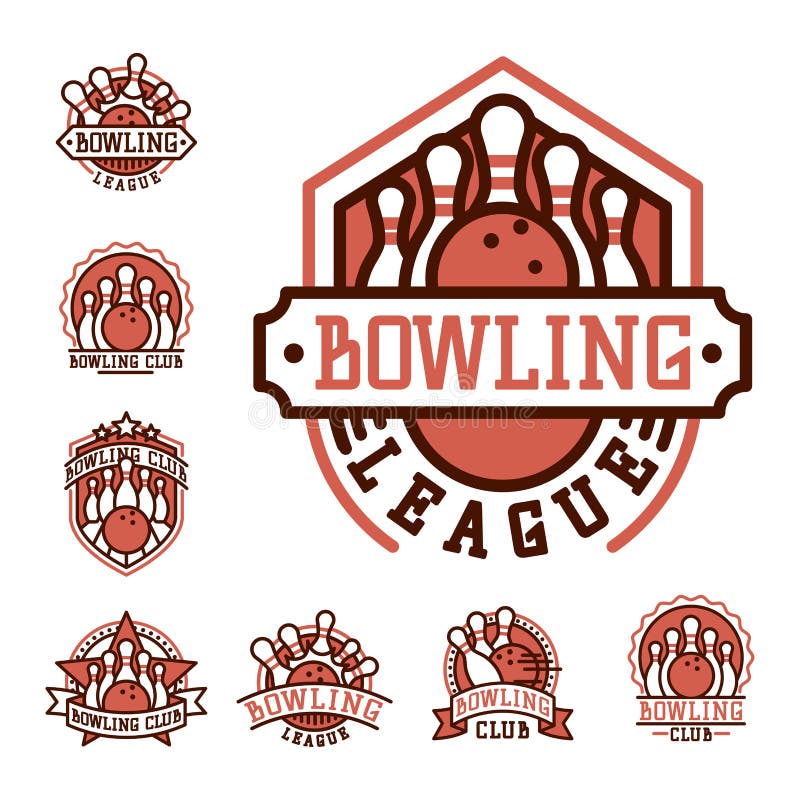 Vector Bowling Emblem and Design Element Logotype Template Badge Item ...