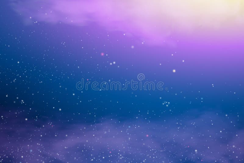 Vector bright colorful cosmos illustration. Abstract cosmic background with stars