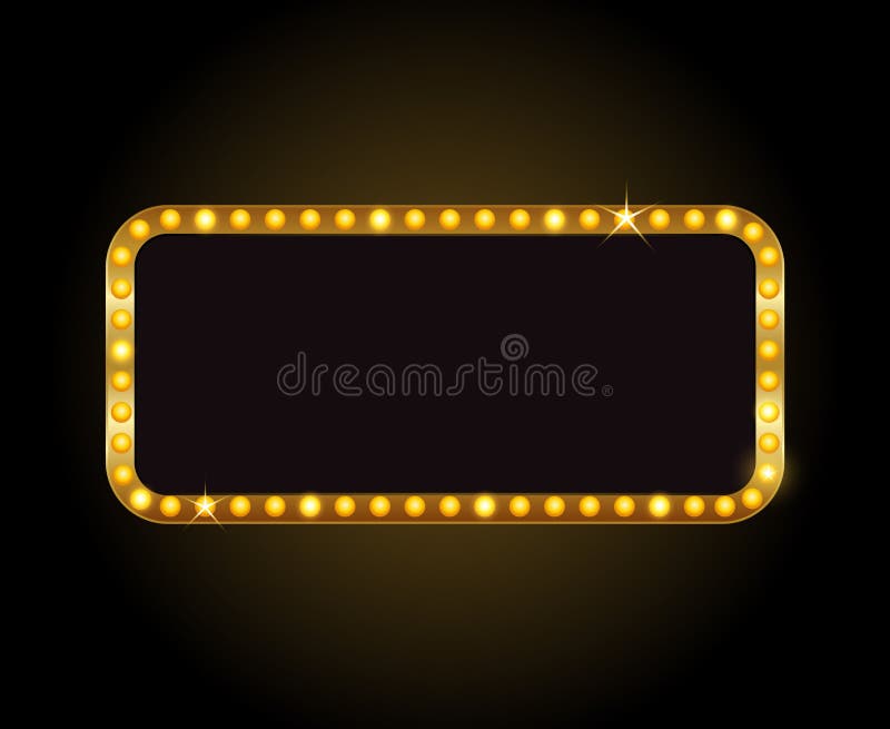Vector brilhantemente o sinal de néon de incandescência do cinema retro do teatro ilustração stock Vector brilhantemente o sinal de néon de incandescência do cinema retro do teatro ilustração stock