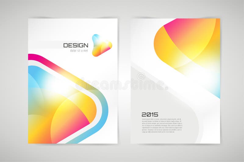 Vector brochure template. Abstract arrow design stock illustration