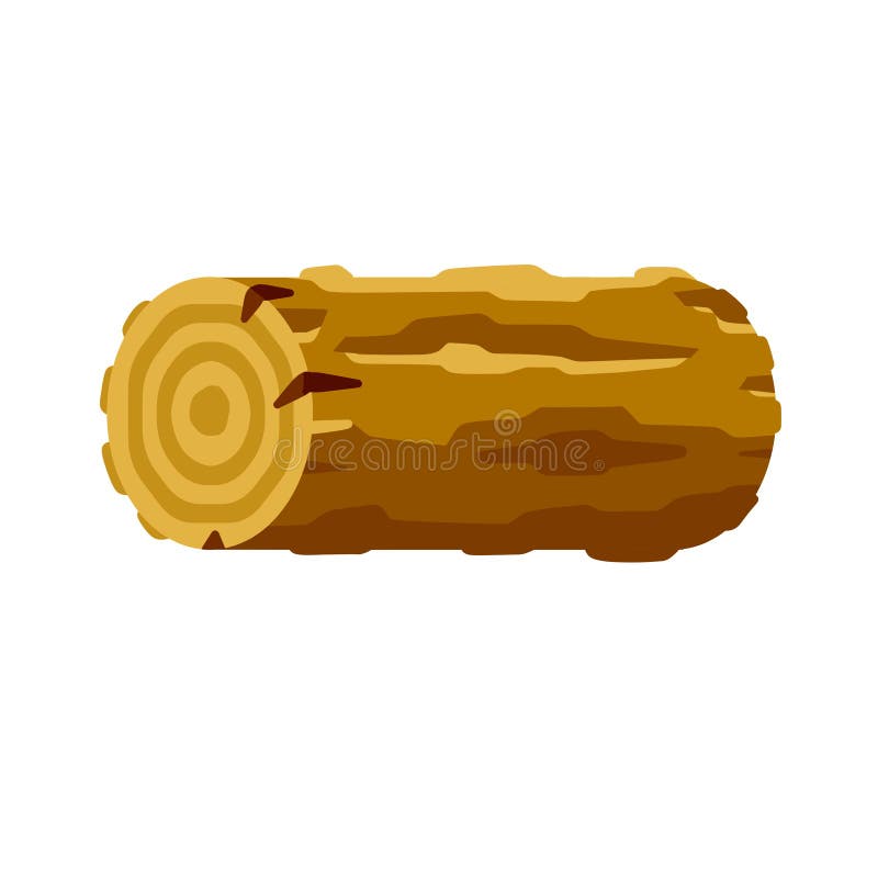 Vector Brown Log. Building Wood Material. Natural Element. Environment of  Forest. Cartoon Illustration Stock Vector - Illustration of forest, funny:  205850983