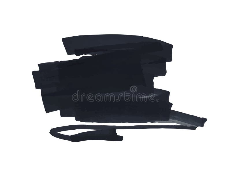 Vector Brushes black banner. Background for text Isolated on white background. stock illustration